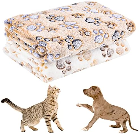 Cobertor de cachorro hacraho, 2 pcs cobertor de estimação fofo manta de cachorro para pequenos animais de