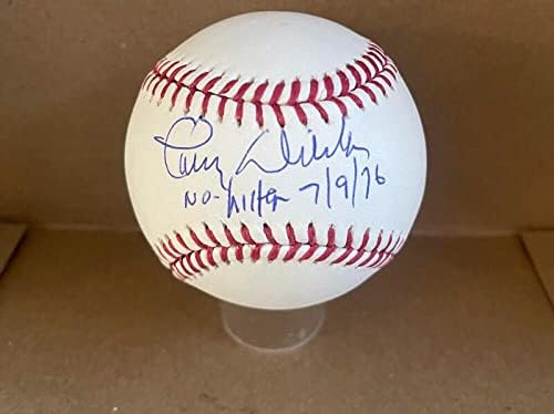 Larry Dierker Astros No Hitter 7/9/76 assinado M.L. Baseball JSA AH46922