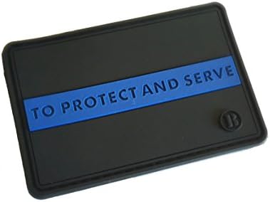 Linha azul fina de policiais táticos de PVC para proteger e servir o adesivo de bandeira/loop de