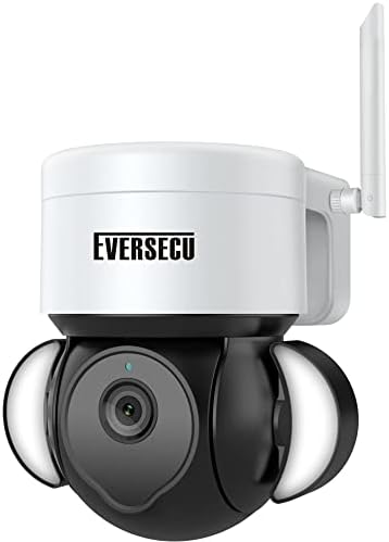 Eversecu 1pcs Tuya Smart Wireless Bulbo Connector PTZ Câmera + 1pcs Tuya Smart Outdoor Wi -Fi PTZ Spotlight Security