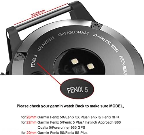 Modband 22 26mm Strapa de faixa de nylon de ajuste rápido de 26mm para Garmin Fenix ​​6x 6 Pro Smart Watch Easy