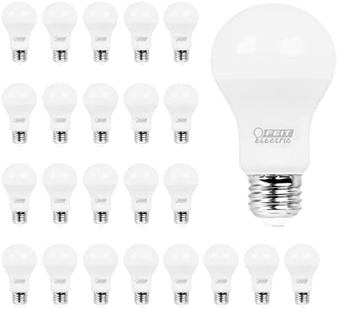 Lâmpadas de LED elétricas Feit, A19 60W equivalente, não adquirível, 800 lúmens, lâmpadas LED
