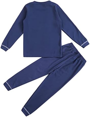 DPOIS infantil garotos meninos Conjunto térmico 2 peças Roupas de roupas de manga comprida e calças