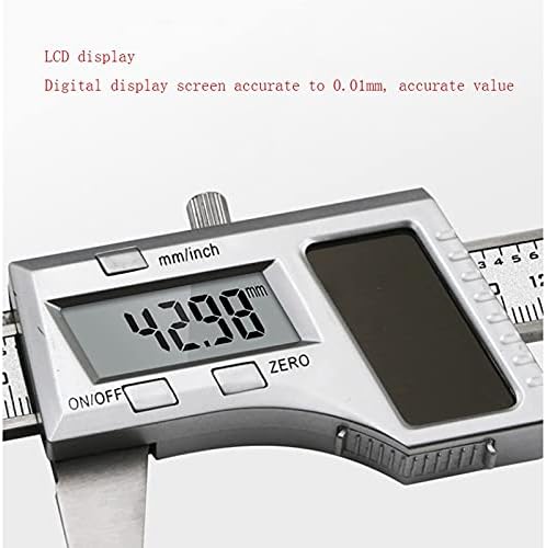 ZLXDP Solar Power Vernier Paliper digital de 150mm de 6 polegada de fibra de carbono composta de fibra