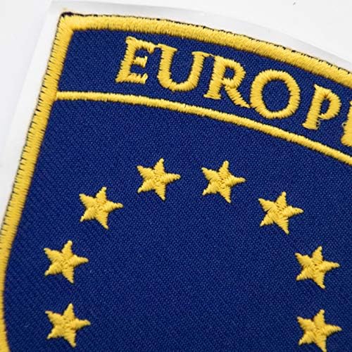 Broche de bandeira da Dinamarca da A-One + Patch de pasta de escudo da União Europeia, patch bordado