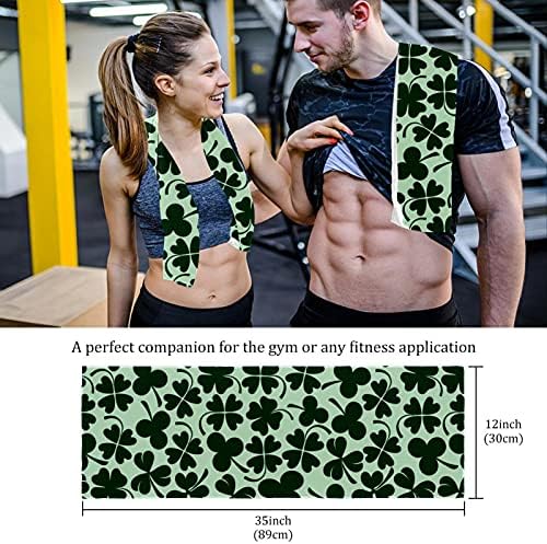 Ícones de Clover PatternFitness Gym Towels for Men & Women Praia Toalha de 2-Pack Prinha Fast Secy Microfiber Sport