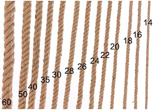 Corda de juta de 10 mm de espessura, 164feet 50m de juta natural barbaceiro corda de cânhamo Twisted Manila corda, decoração de jardim Diy Cat Scratcher Crafts