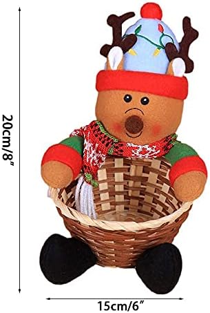 Yayiya B9T541 Decorações de cesta de cestas de doces de Natal Papai Noel