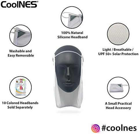 Coolnes - Protect de proteção solar UV Gconsc Drape Ajustável Multifuncional 2 em 1 Cobertura de rosto para
