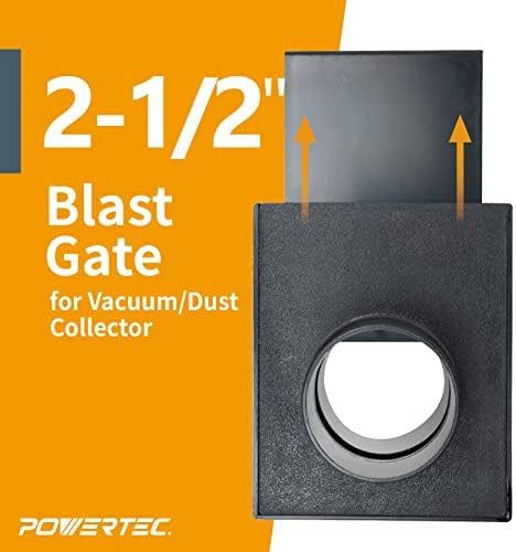 Powertec 70133-P2 2-1/2 polegadas portão de explosão para coletor de poeira, acessórios de coleta de poeira,