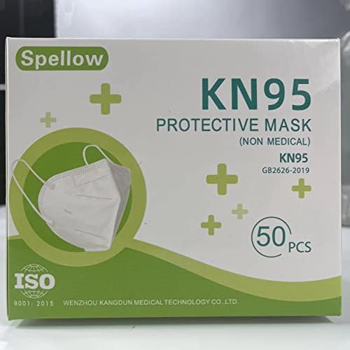 KN95 máscaras faciais descartáveis, máscaras de segurança respiráveis ​​de 50 pcs de 5 camadas para homens,