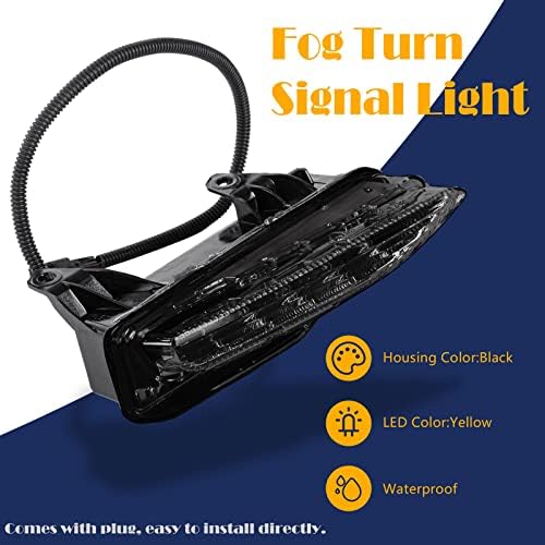 AMSPRAC FOG Lights, LED Fog Lamps Conjunto, Repalmentos de luz de névoa dianteira Compatível com Infiniti Q50/Q50S 2014-2020, Signal Turn Signal Durnes