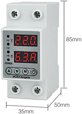 1PCS Digital ajustável sobre amplificador sob tensão Protetor de tensão Display 40A 63A 230V DIN RAIL RELA LIMITE