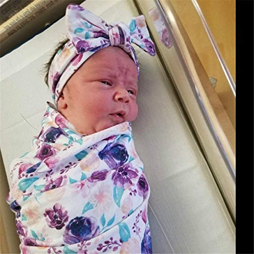 Recém -nascidos Baby Swaddle Cobertors Banda de chapéu de gorro, saco de swaddle, recebendo cobertores infantis