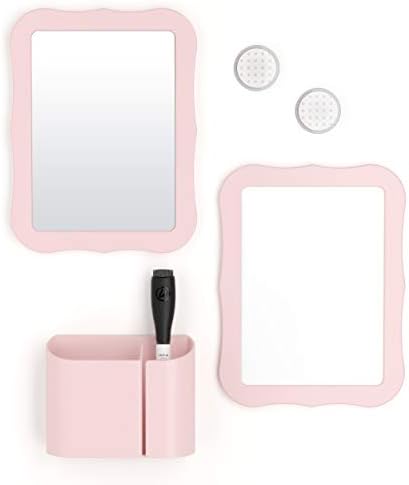 Kit de acessórios para marcas de U Brands, itens essenciais para a escola, blush, 6 peças, inclui quadro