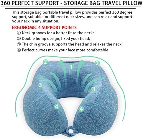 Travesseiro de pescoço youmeisha para viajar macio confortável rebote lento rebote de espuma travesseiro