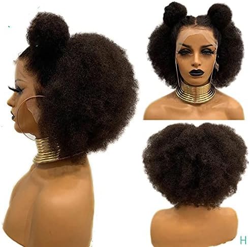 Xzgden 13x4 pixie 150% corta atingida Bob Afro Kinky Curly 13x6 Lace Front Human Human Wigs com