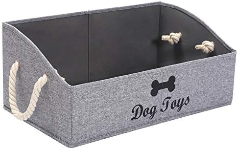 Morezi Grande Toy Bin Bin Puppy raso cestas de brinquedos - Perfeito para lixeira dobrável para sala de