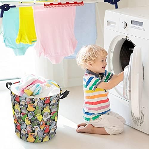Cor de piloamentos cesto de lavanderia com alças de cesta de armazenamento para organizador de brinquedos cesto
