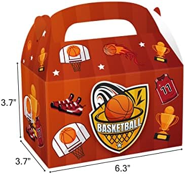 Cieovo 24 Pack Basketball Party Supplies favorece o papel esportivo Treat Goodie Candy Treat Caixas Presentes