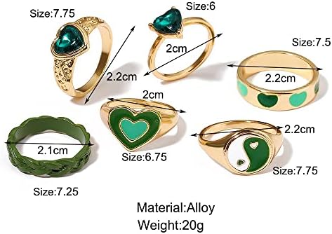 Anéis de casamento e noivado 4pcs/6pcs Presente de moda especial Amor anéis de tema para mulheres Presente