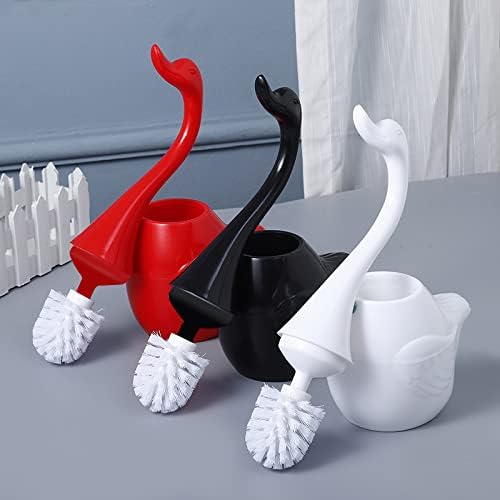 Escova de vaso sanitário guojm pincel de vaso sanitário de cisne criativo com suporte de suporte limpo escova de