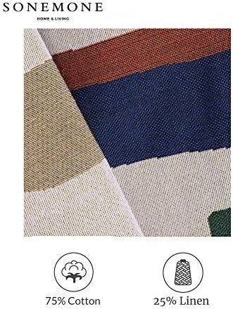 SoneMone Color Geométrico Bobertorado Abstract Decorativa Cobertoras com Tassel Tampa de Damilosal Loges Para