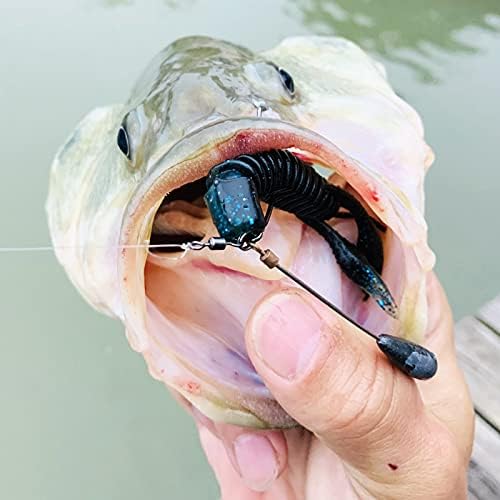 Drop Shot Rig Kit Bass Fishing 3 pacotes para iscas de pesca de robalo Lures de tipo de tipo