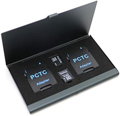 PCTC Portable Aluminium Memory Card Caixa de transportar para o cartão SD MicroSD Micro SDXC SDHC TF