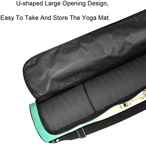 Bolsa de tapete de ioga ratgdn, roda gigante Exercício de ioga transportadora de tapete full-zip yoga tape
