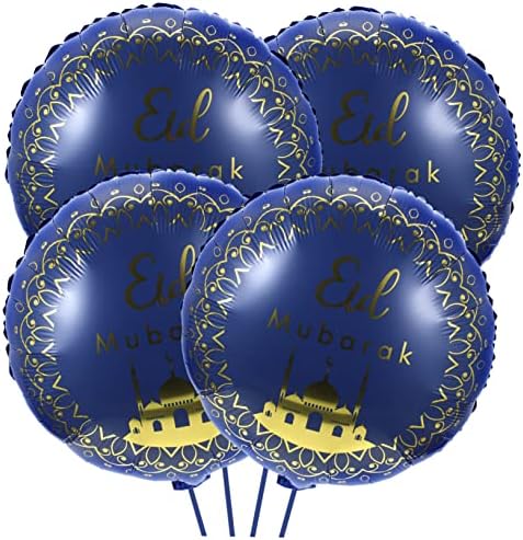 PretyZoom 20 PCs Balão Eid Balão azul Ornamentos azuis Ornamento muçulmano Ramadã balões felizes balões