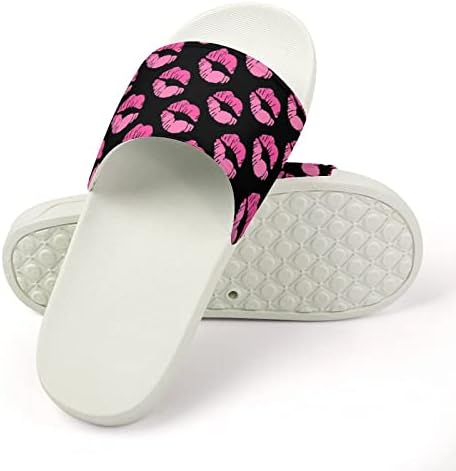 Lip Kiss House Sandals não deslizam chinelos de dedo do pé para massagem Banho