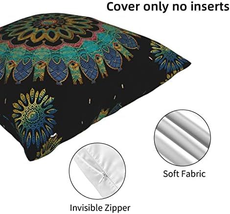 Bzkier Bohemian Thon Pillow Cushion Cover colorido travesseiro de arremesso de 18x18 polegadas Capas