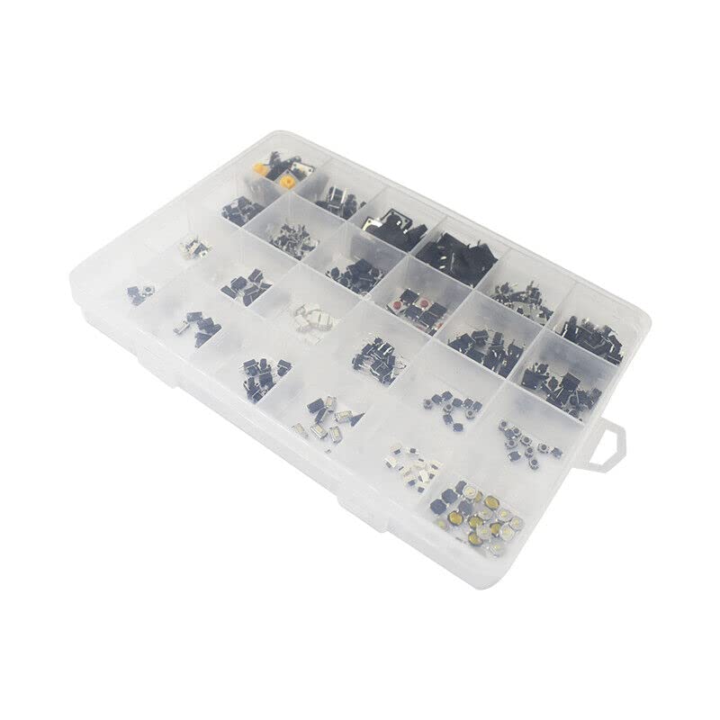 125pcs 25 tipos de switch Micro switch Push Buttons Switches 25 tipos kit variados 2 * 4/3 * 6/4