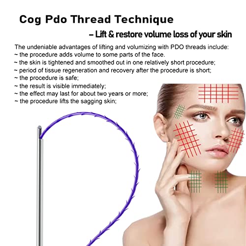 Elfos PDO Cog Threads para elevador de rosto / mini fios de PDO 4D de cog 4D 360r Bidirection para elevador