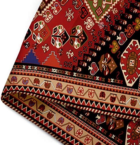 Golee Trow Pillow Capa abstrato tribal persa no tapete e mudança de cores e travesseiro decorativo de borda arabesco