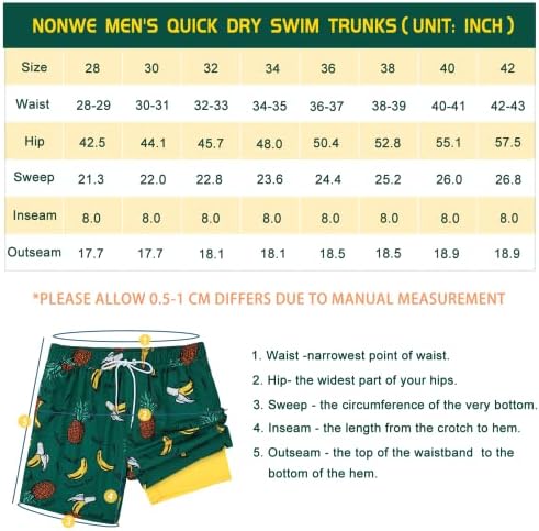 Troncos de natação para homens não -WE com revestimento de compressão, trajes de banho havaianos rápidos