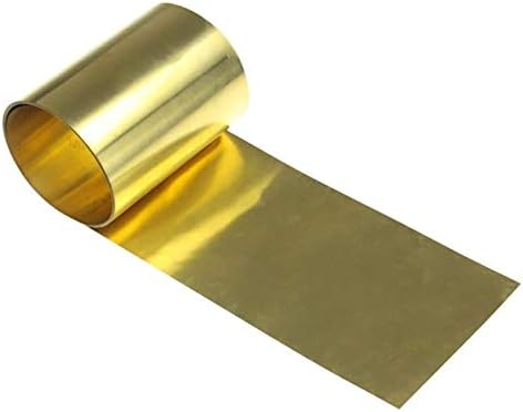 Lucknight Sheet Brass Gold Film Foil Plate H62 Espessura de 0,8 mm, Long 1000mm/39,3 polegadas placa de latão
