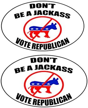Não seja um voto de jackass, presidente republicano, Donald Trump 2020, sticker sticks de adesivo eleitoral,