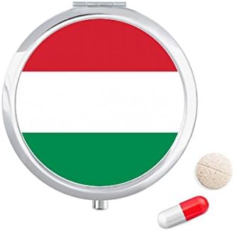 Hungria nacional bandeira na Europa Country Case Pocket Medicine Storage Dispensador de contêineres