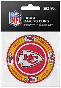 NFL Kansas City Chiefs Baking CupsLarge, cores da equipe, tamanho único