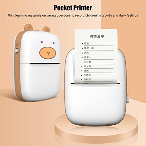 Impressora térmica de bolso PUSOKEI 200DPI, Impressora fotográfica sem fio Bluetooth BT 4.0, Label Memo Recibt