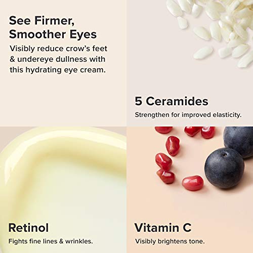 Choice de Paula's Creme de ceramida clínica Creme para os olhos com vitamina C e retinol, para linhas finas,