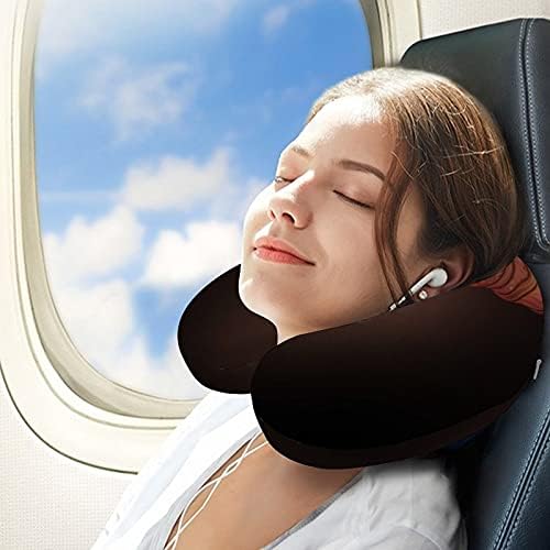 Afro-americano Pretty Girl Neck Pillow Pillow em forma de U para viagens de viagens de carro cochilando