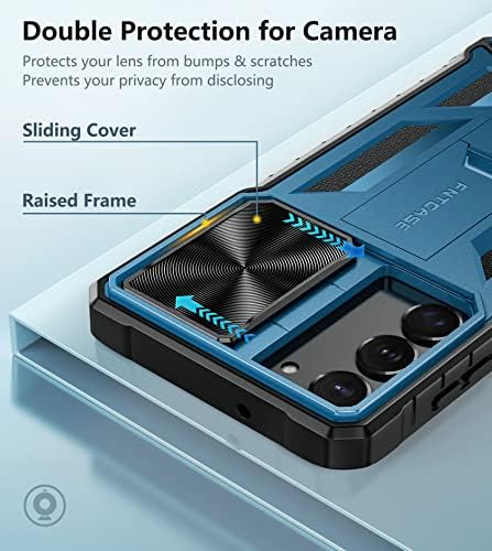 Fntcase para Samsung Galaxy-S23 Caso de proteção: Tampa de telefone celular Rugged S23 5G com Kickstand