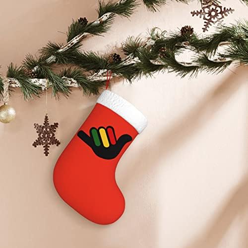 CutedWarf Hang Hang Mão solta Rasta Christmas Stage Ornamentos de férias de natal Lareira Socha