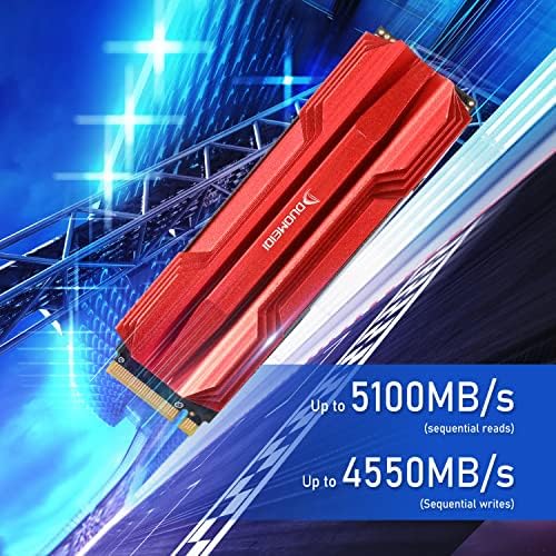 DUOMEIQI 1TB NVME PCIE4.0 M.2 2280 SSD interno de alto desempenho State Solid State Drive até 5100MB/S