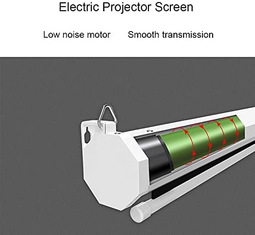 Tela de projeção ZSEDP 100 polegadas 16: 9 Tela do projetor motorizado elétrico branco fosco com controle