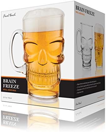 Caneca final de cerveja de caveira Touch - Coleção Brainfreeze - 23,7 oz
