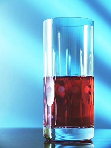 Crystal Highball Tumbler - Vidro - Conjunto de copos de 6 Hb - copos de hiball - cristal de corte